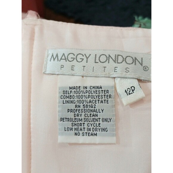 Maggy London Pink Chiffon Embellished Special Occasion Dress 12P - Picture 9 of 9